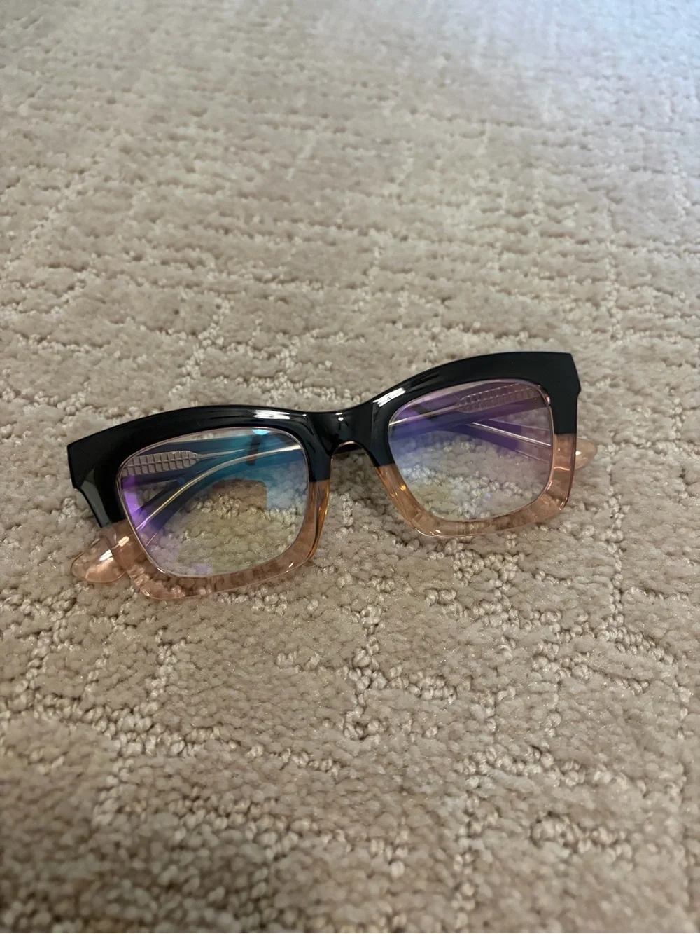 Two Tone Split Frame Glasses +1.5